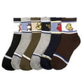 thumbnail image 1 of Toddler Kids Baby Boys Soft Computer Crew Socks, Mutli-Color Animal Cartoon Printed, 02-3, 6 Pairs, 1 of 1