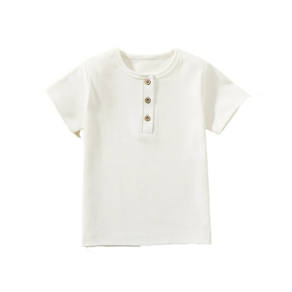 Toddler Kids Baby Boys Tops Casual Solid Color T Shirt Short Sleeve With Pocket Summer Comfortable Breathable Soft Tee size 7-8T