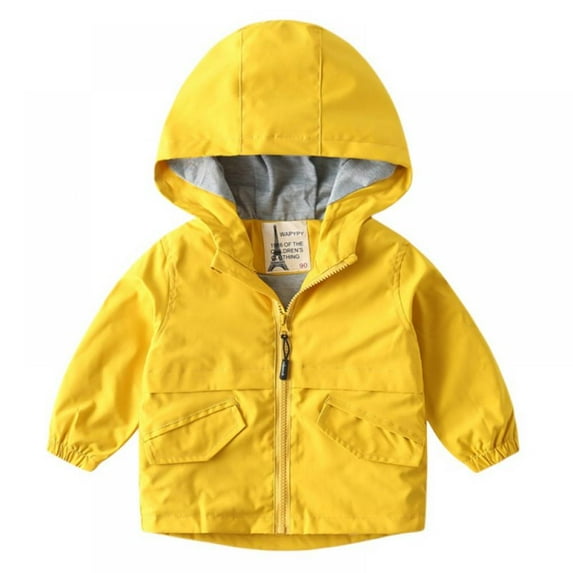 Kids Little Boys Hooded Warm Jacket Lining Coat Windbreaker WaterProof Outdoor Casual Outerwear 1-6 years