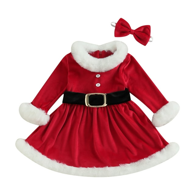 Toddler Kids Baby Girl Christmas Dress 12M 18M 2Y 3Y 4Y 5Y 6Y Santa