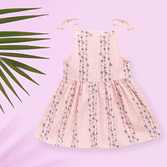 Toddler Kids Baby Girl Summer Seaside Beach Dress Sling Skirt Floral Skirt