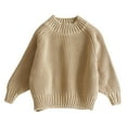 Toddler Kids Baby Girls Boys Crewneck Long Sleeve Solid Sweater For