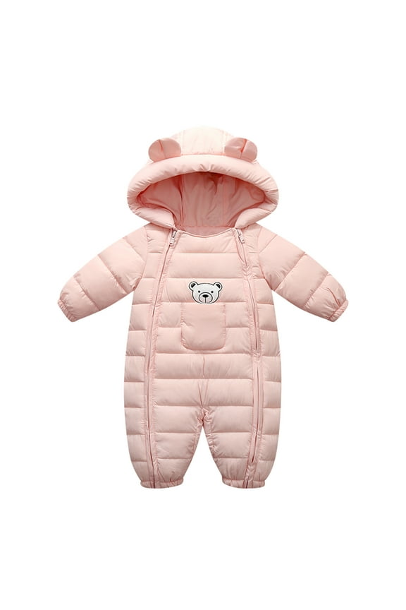 Toddler Kids Baby Girls Boys Hooded Outdoor Thick Warm Windproof Coat Romper Jumpsuit Jacket Snowsuit 2t Ski Jacket