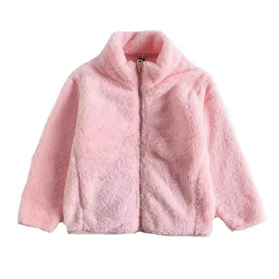 Toddler Kids Baby Girls Boys Solid Wool Coat Jacket Outerwear Zipper Warm Thick Winter Outwear With 2 Pockets Toddler Girls Coats