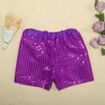 thumbnail image 1 of Toddler Kids Baby Girls Boys Sparkly Sequins Elastic Waist Birthday Shorts Pants Party Shorts Classic Girls Shorts Purple 5-6 Years, 1 of 7