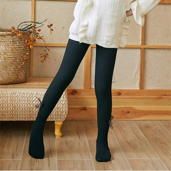 Toddler Kids Baby Girls Cotton Leggings Knitted Pantihose Stretchy Basic Full Length Pants Pantyhose For Spring Autumn Stocking
