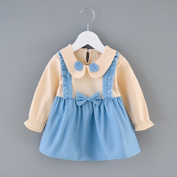 Toddler Kids Baby Girls Doll Collar Sling Dress Clothes Outfits Summer Beach Dress For Girl Girls Dress Shirt