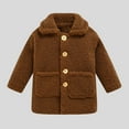 thumbnail image 1 of Toddler Kids Baby Girls Fashion Cute Solid Color Windproof Padded Clothes Jacket Lapel Coat, 1 of 9