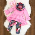 thumbnail image 1 of Toddler Kids Baby Girls Flower Top Blouse Pants Leggings Outfits Set Clothes, 1 of 6