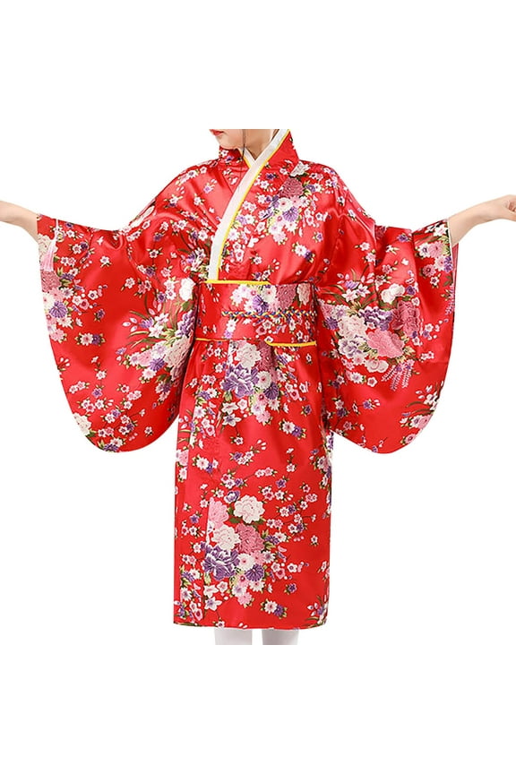 Toddler Kids Baby Girls Outfits Clothes New Year Dress Up Kimono Robe Japanese Traditional