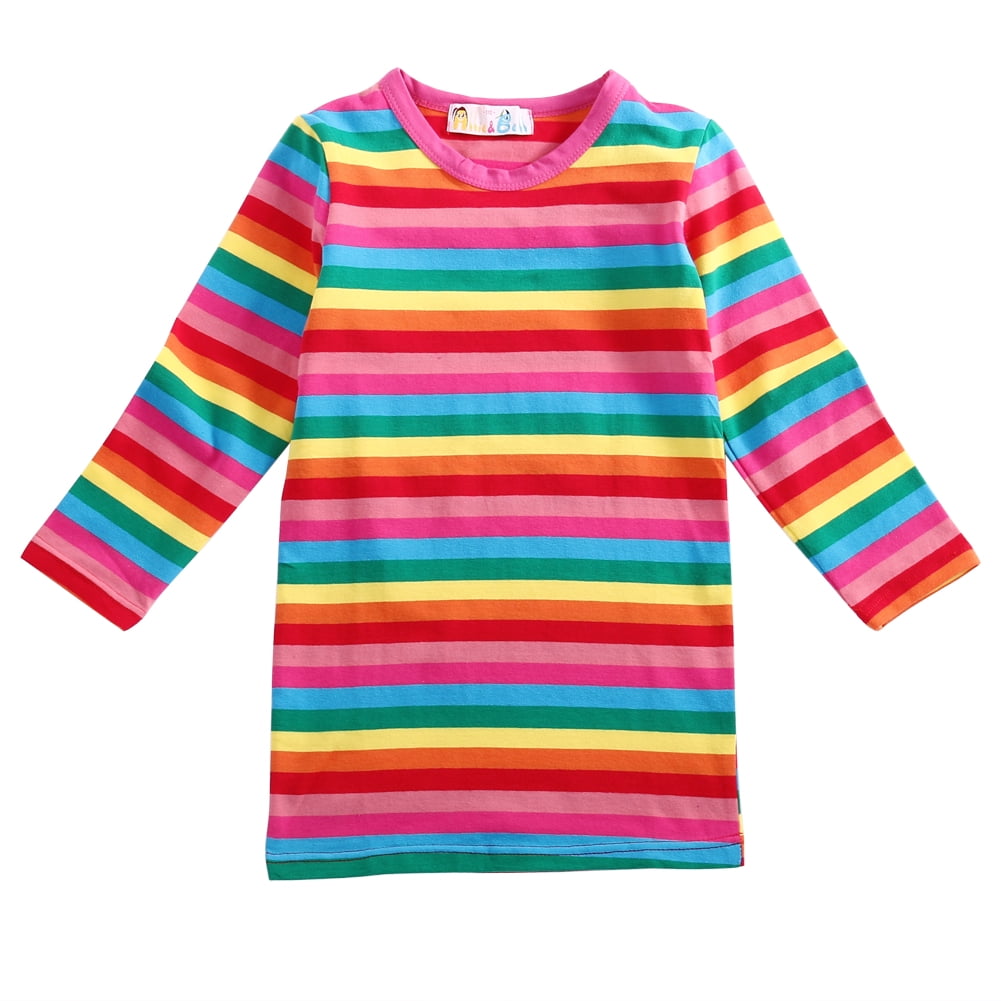rainbow striped long sleeve shirt toddler