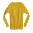 thumbnail image 1 of Toddler Kids Baby Girls Ribbed Knit Sweater Soft Solid Warm Sweater Pullover, 1 of 8