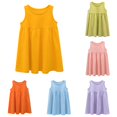 thumbnail image 1 of Toddler Kids Baby Girls Sleeveless Casual A Line Skater Dress for School Party Dresses Flannel Girls, 1 of 5
