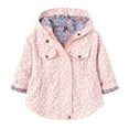 thumbnail image 1 of Toddler Kids Baby Grils Boys Print Jacket Zipper Hooded Windproof Coat, 1 of 8