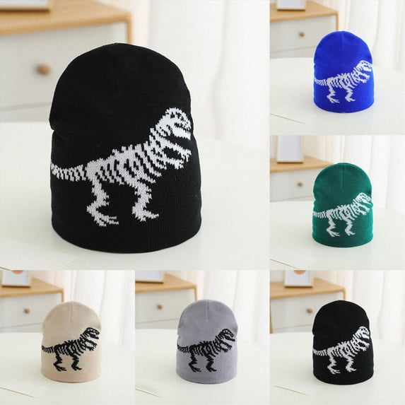 Toddler Kids Beanie Dinosaur Knitted Winter Warm Hats Cute Baby Beanies Hat for Kids Boys Girls