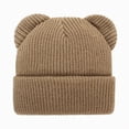 thumbnail image 1 of Toddler Kids Beanie Winter Knitted Hat Solid Cute Pom-Pom Cuffed Caps for 3-8 Years Kids Beanie Hat, 1 of 7