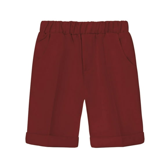 Toddler Kids Big/Little Boy Uniform Suit Long Pants/Shorts Classic Front Button Cute Solid Color Stripe Casual School Trousers Fashion Bermuda Short Capri Joggers qILAKOG 9-10 Years