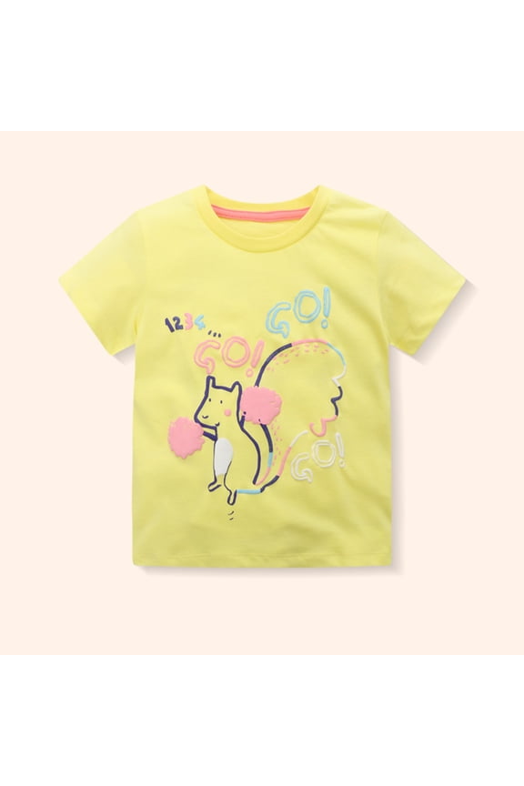 Toddler Kids Boys Educational Animal Alphabet Shirt Learning Graphic Print Short Sleeve Crew Neck Tee Top Summer T-Shirts 2-3T