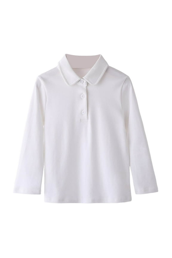 Toddler Kids Boys Girls Autumn Winter Long Sleeve T Shirt Tops Solid Color Undershirt Children's Clothing Tops for Junior Girls 10x T Shirt Clever Girl Top Cold Shoulder Top Crop 2-3 Years White