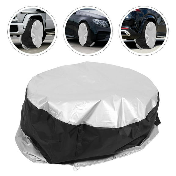 ADDHAT SUV Cover Tire Protector Dust Protection 1Pcs Silver