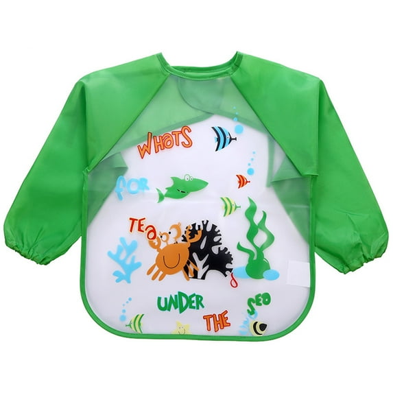 Toddler Long Sleeve Baby Bibs Waterproof Sleeved Bib Soft Cartoon for Girls Boys Fawn And Foster Plain Bibs Baby One Feeding Smock Baby Walls Insulated Bibs for Kids Snap Bibs Baby Bibs Science Baby