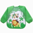 thumbnail image 1 of Toddler Kids Boys Girls Cartoon Long Sleeve Waterproof Feeding Apron Bib Smock Best Gifts for Infant Girls Boys, 1 of 4