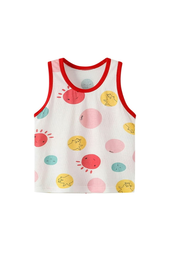 Toddler Kids Boys Girls Dance Tank Top Racerback Crop Tank Top Cartoon Prints Sleeveless Sports Dance Top Ballet Gymnastics Dancewear Long Sleeve T Shirt Girls Thermals T Shirts Bulk Kids Girls