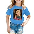 thumbnail image 1 of Toddler Kids Boys Girls Dolly Memorial Shirts Country Music Legend Tribute T-Shirt Crewneck Short Sleeve Casual Tops Shirts Blouse Blue 10-11 Years, 1 of 3