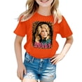 thumbnail image 1 of Toddler Kids Boys Girls Dolly Memorial Shirts Country Music Legend Tribute T-Shirt Crewneck Short Sleeve Casual Tops Shirts Blouse Orange 3-4 Years, 1 of 3