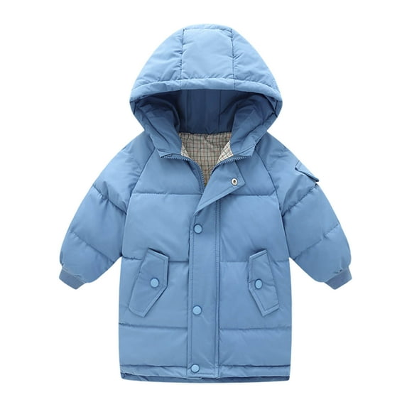 Toddler Kids Boys Girls Down Jacket Hoodie Thick Warm Winter Jacket Coat Outwear Parka Windproof Snowsuit Clothing