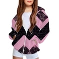 thumbnail image 1 of Toddler Kids Boys Girls Fashion Cute Solid Color Print Long Sleeve Pocket Zipper Hoodies Coat, 1 of 4