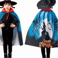 thumbnail image 1 of Toddler Kids Boys Girls Halloween Cape with Witch Hat and Skull Print for Festive Holiday Party Dress Up Outerwear Poncho One Size, 1 of 4