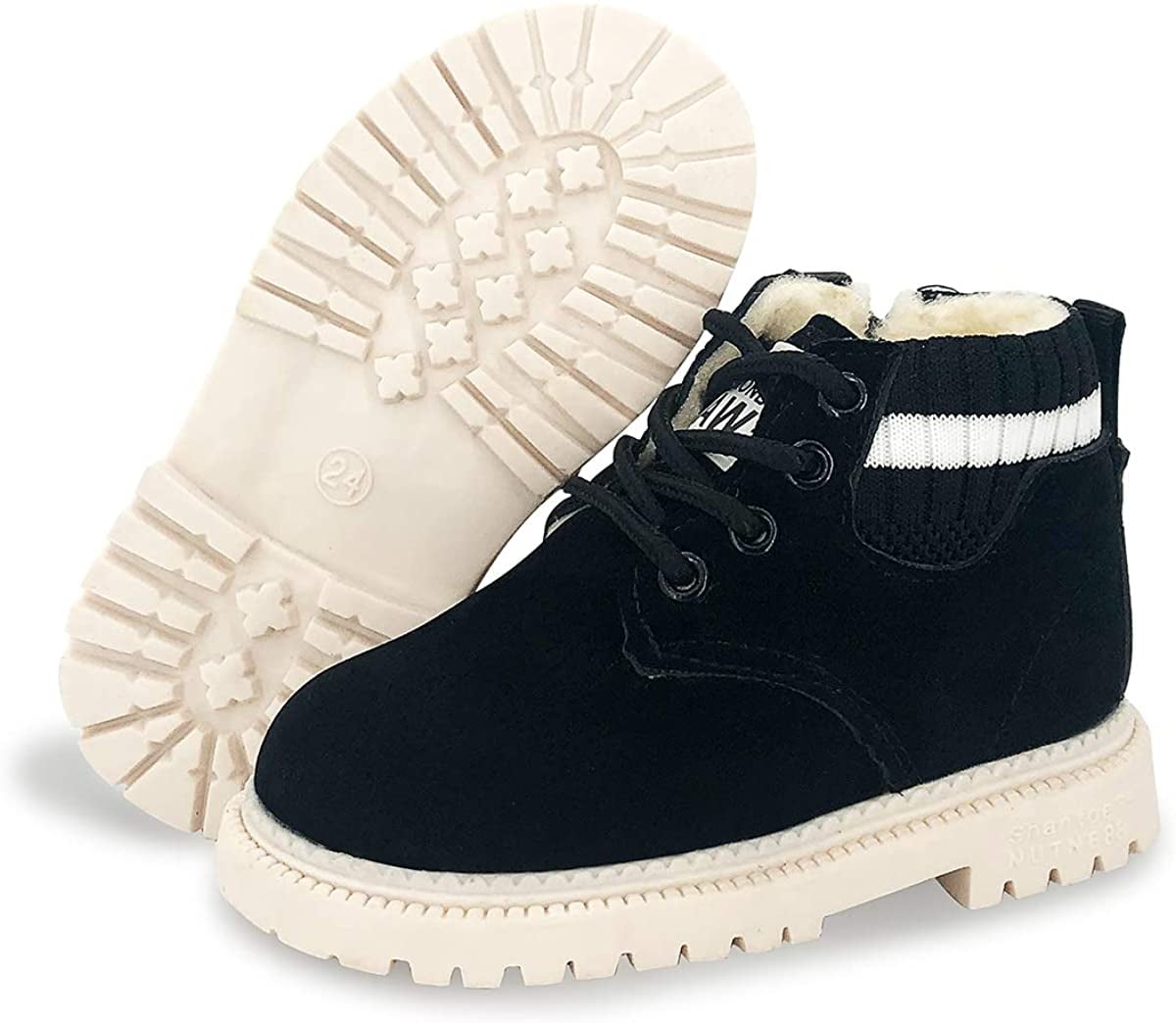 Toddler Kids Boys Girls Hiking Boots Waterproof Synthetic Leather Non