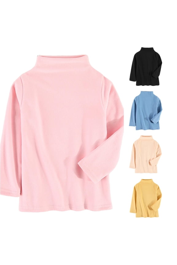 Toddler Kids Boys Girls Long Sleeve Basic Inside T Shirt Casual Tees Shirt Tops Solid Cloths Tops Baby Girl Girl Long Sleeve Girls Fancy Blouse Top Bow Toddler for Girls Long Sleeve Kid Long Sleeve