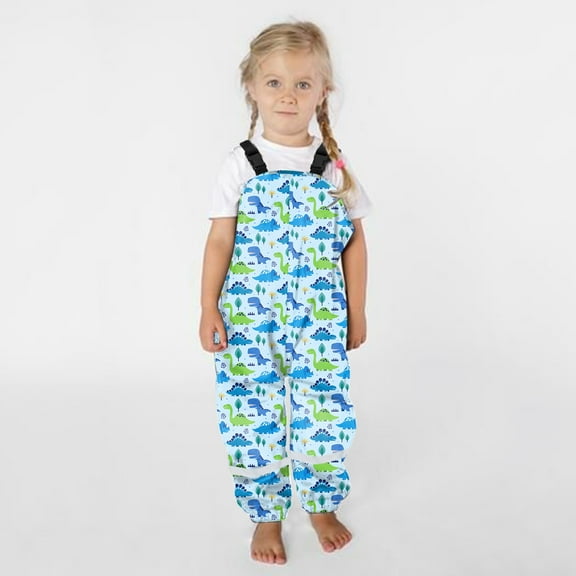 Toddler Kids Boys Girls Rain Dungarees Windproof Waterproof Mud Jumpsuit Clothes Girls Rain Wear Multicolor 8 Years-9 Years