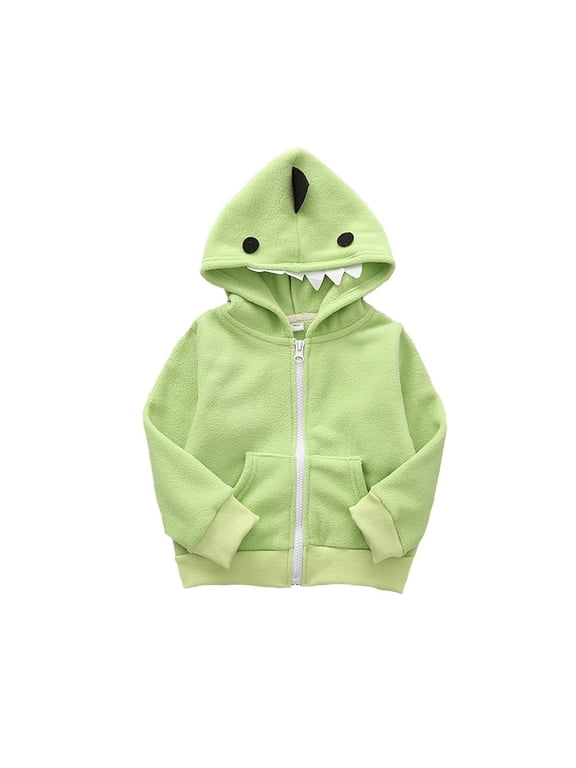 Toddler Kids Boys Girls Shark Hoodie Jacket Long Sleeve Zip Up Cute 3D Casual Warm Cozy Windproof Classic Outerwear 4-5 Years