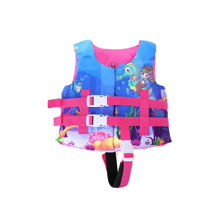 Toddler Kids Boys Girls Swimming Life Vest Cartoon Animals Print Swim Vest Flotage Life Jacket with Adjustable Safety Strap 2 8 Years
