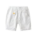 thumbnail image 1 of Toddler Kids Boys Shorts Summer Cotton Cargo Shorts Elastic Waist Casual Beach Shorts 2-7 Years, 1 of 3