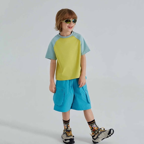 Toddler Kids Boys T Shirts Short Sleeve Bright Shirt Summer Tee For Girls Lightweight For Play Casual Blouse 4-5 Years