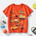 thumbnail image 1 of Toddler Kids Boys T Shirts Short Sleeve Tops For Crewneck Shirts Excavator Print For Casual Outdoor And Tshirt Tops 6-7 Years, 1 of 7