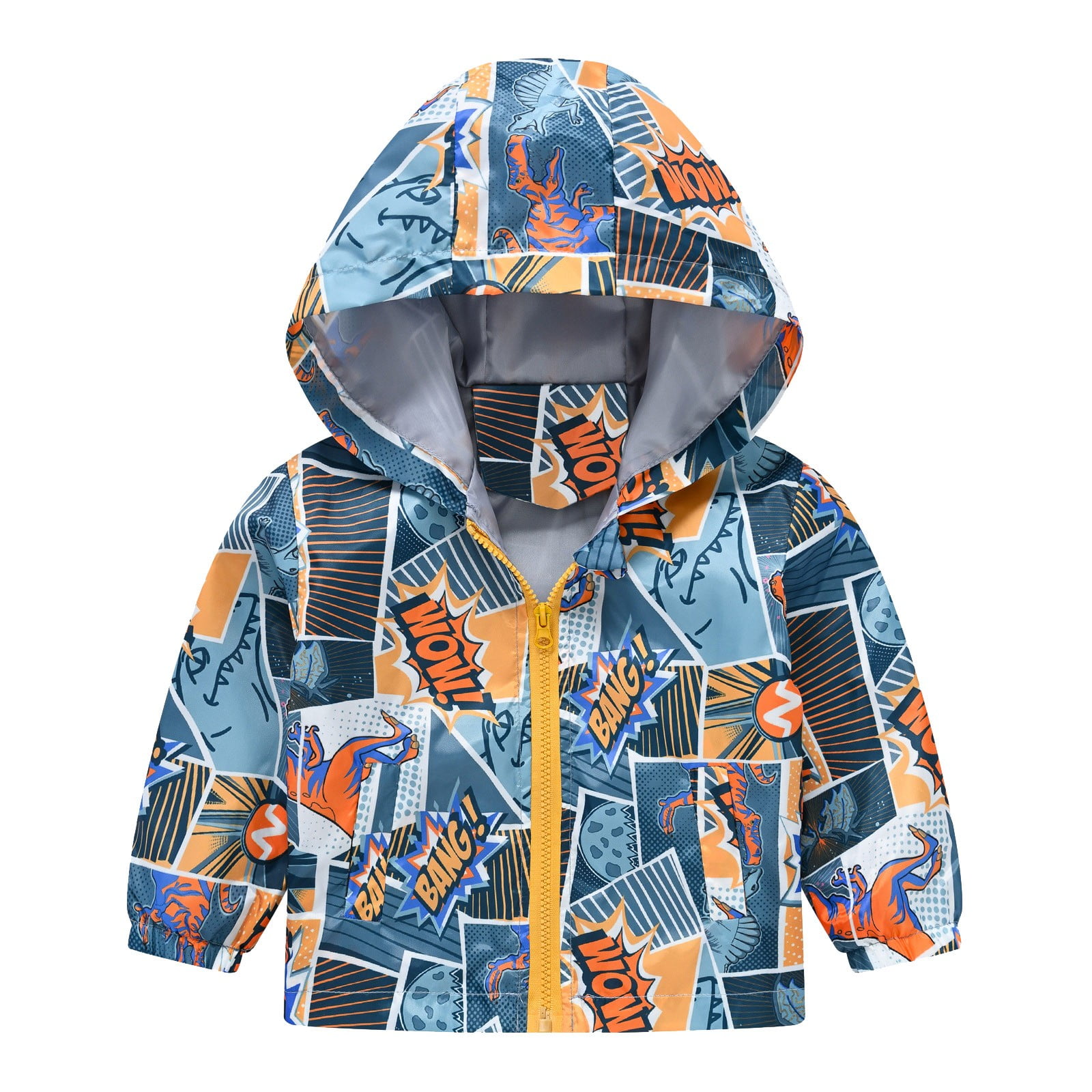 Kids Racing Jacket Toddler Kids Cartoon Dinosaur Windbreaker Baby Boys Girls Lightweight ...