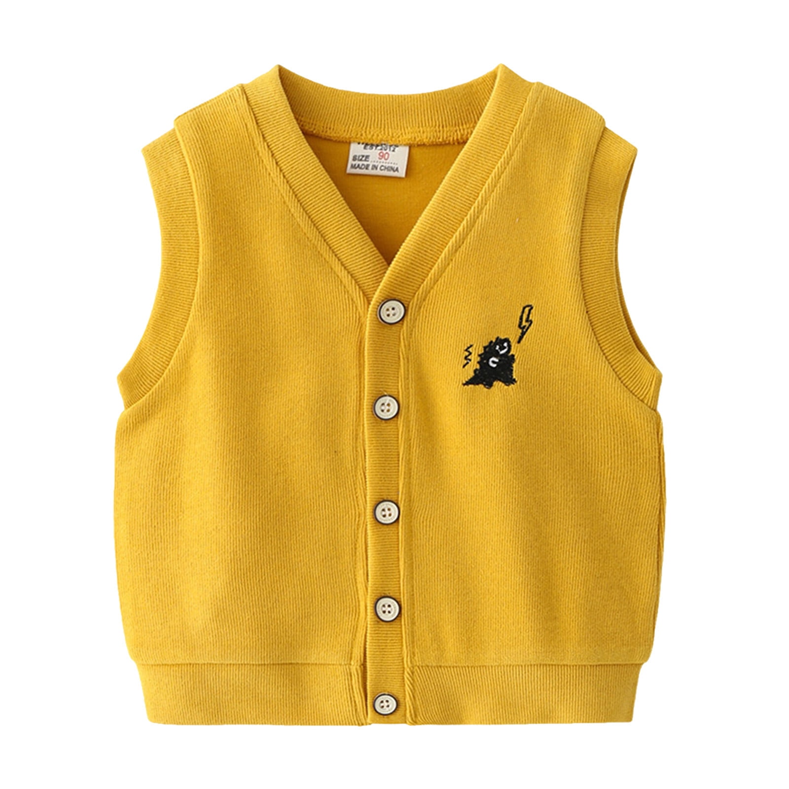 【BAON】[BOY] yello padded vest Unisex Frost-Free Water-Resistant Puffer Vest for Toddler