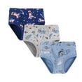 thumbnail image 1 of Toddler Kids Children Boys Underwear Cute Print Briefs Cotton Underwear Trunks 3PCS Size 5-6T, 1 of 3