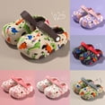 thumbnail image 1 of Toddler Kids Clogs Boys Girls Cartoon Slides Slip on Sandals Adjustable Strap Hollow out Summer Outdoor Beach Pool Water Shoes Shower Slippers Light Pink 12.5 Little Kid, 1 of 6