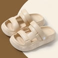 thumbnail image 1 of Toddler Kids Closed Toe Slide Sandals, Antiskid EVA Summer Slippers for Boys Girls Indoor Outdoor Beach Shoes Khaki 7-8 Years, 1 of 7