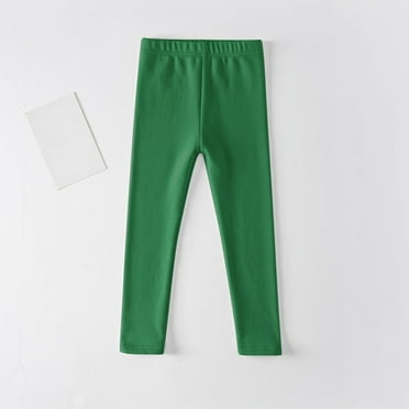 Toddler Kids Comfortable Leggings For Girls Leggings Great For Softness and Breathability Pants Green 7-8 Years
