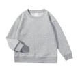 thumbnail image 1 of Toddler Kids Cotton Sweatshirt Boys Girls Crewneck Long Sleeve Basic Solid Color Pullover Fall Winter Causal Loose Clothes, 1 of 4