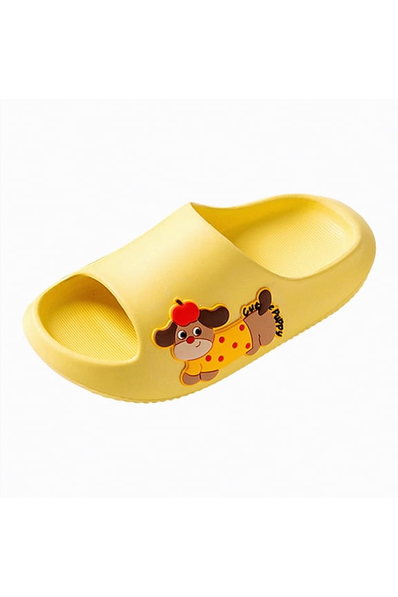 Toddler Kids Cute Cartoon Shark Cloud Slides Boys Girls Shower Slippers Quick Dry Non-Slip Beach Pool Home Sandals Soft Comfy Flip Flops Summer Indoor Outdoor Shoes Gibobby,1.5,Yellow