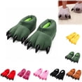 thumbnail image 1 of Toddler Kids Cute Monster Animal Paw Slippers Warm Plush Slip On Indoor Slippers Non Slip Sole Halloween Party Home Shoes, 1 of 8