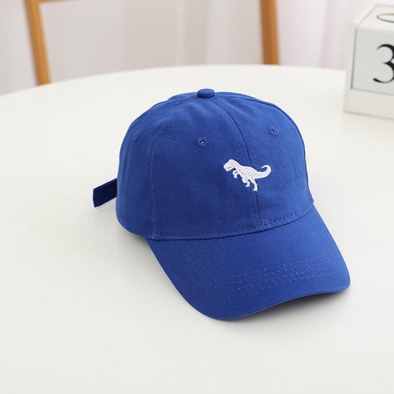Toddler Kids Dinosaur Baseball Cap | Adjustable Sun Hat With UPF 50+ For Spring/Fall Outdoor Play Casual Blue - One Size